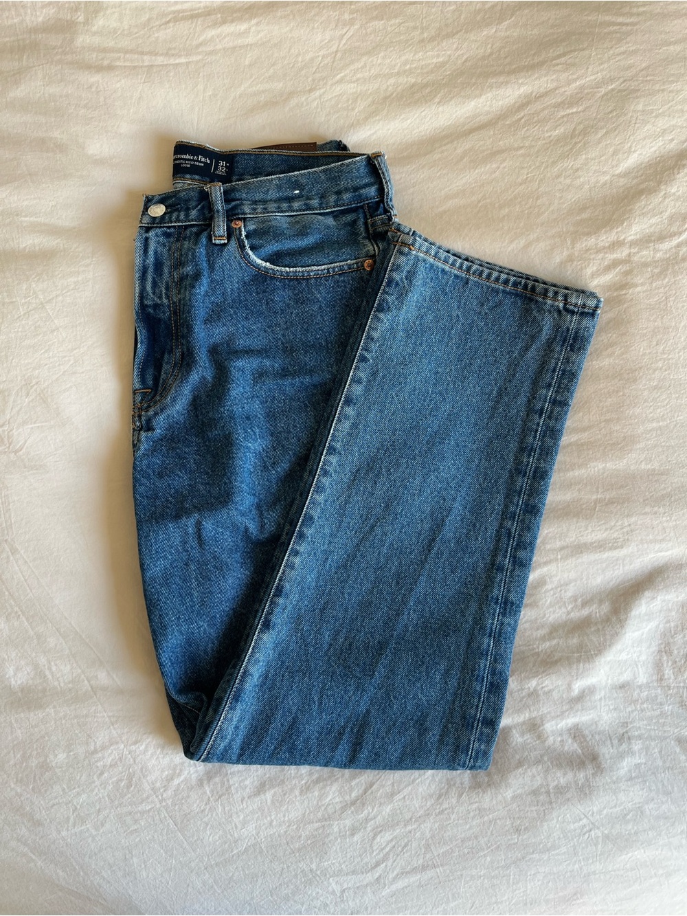 Abercrombie & Fitch Men's Rigid Denim Loose Jeans
